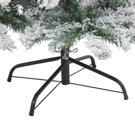 5ft. Pre-Lit Flocked Rock Springs Spruce Artificial Christmas Tree with Clear LED Lights